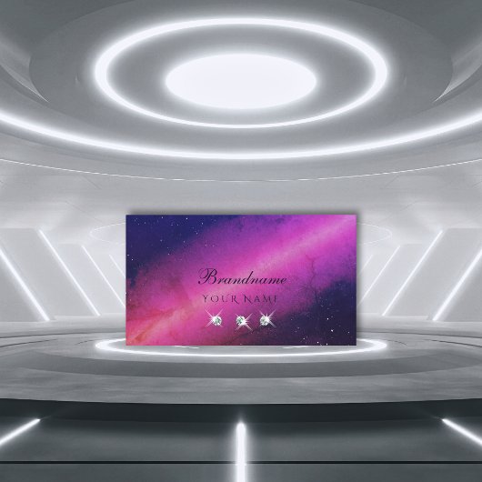 Universe roze en donkerblauwe ruimte Mousserende j Visitekaartje