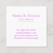 *~* Universe roze lavendel Galaxy Nebula Vierkante Visitekaartje (Achterkant)