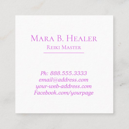 *~* Universe roze lavendel Galaxy Nebula Vierkante Visitekaartje (Achterkant)