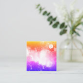 *~* Universe roze lavendel Galaxy Nebula Vierkante Visitekaartje (Staand voorkant)