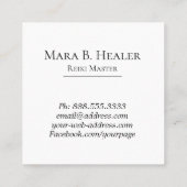 *~* Universe Roze Peach Lavender Galaxy Nebula Vierkante Visitekaartje (Achterkant)