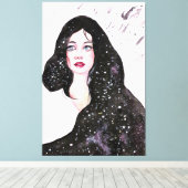 Universe schilderdoek voor vrouwen canvas afdruk (Insitu (Houten vloer))