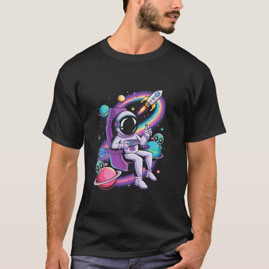 Universe Sci Fi sterren Cosmos liefhebber T-shirt (Voorkant)
