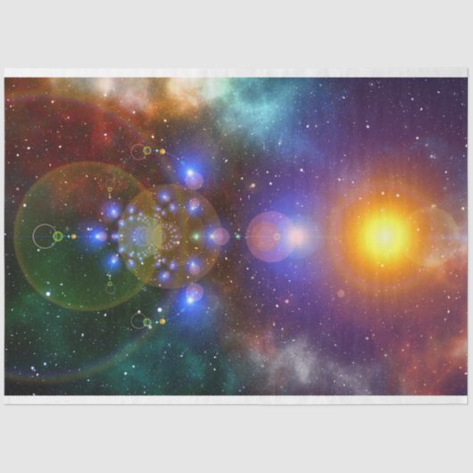 Universe Space 13 Abstract deduplicatiedocument Tissuepapier (Voorkant)