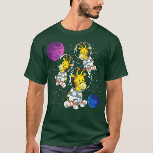 Universe Space Africa Dierenvriend Science Giraffe T-shirt