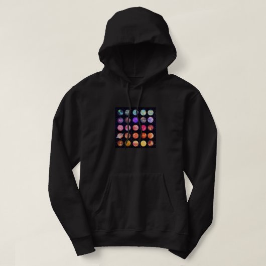 Universe Space Cosmos planeten Hoodie (Design voorkant)