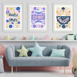 Universe Space Kinder Speelkamer Decor Aangepaste  Muurkunst Sets<br><div class="desc">Super leuke set van kinderkamer, kinderkamer, of speelkamer kunst prints met ruimte thema design die lezen "Bereik voor de sterren", Explore en You are My Universe omringd door ruimte graphics. Personaliseer met de naam van uw kind of verwijder en heb alleen de illustraties. Perfect voor een ruimte, scène of ontdekkingsreiziger...</div>