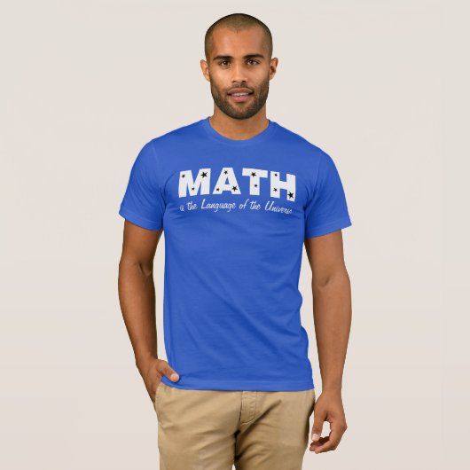 Universe taal van de wiskunde t-shirt (Voorkant volledig)