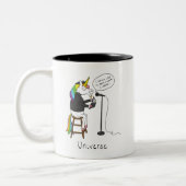 Universe Unicorn Reading Poetry Funny Coffee Mok (Links)