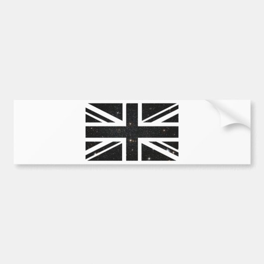 Universe Union Jack British (UK)-vlag Bumpersticker (Voorkant)