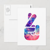 Universe "Vingers Crossed" Briefkaart (Voorkant / Achterkant)