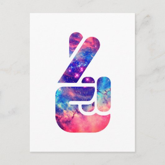 Universe "Vingers Crossed" Briefkaart (Voorkant)