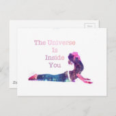 Universe Yoga Pose reeks Briefkaart (Voorkant / Achterkant)