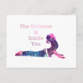 Universe Yoga Pose reeks Briefkaart (Voorkant)