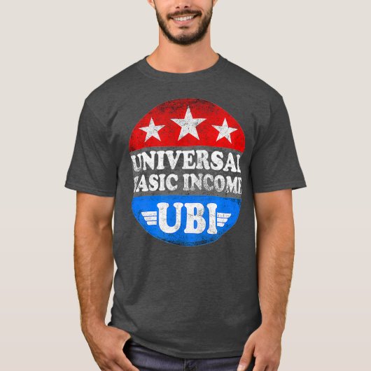 Universeel basisinkomen Burgers onderscheiden rech T-shirt (Voorkant)