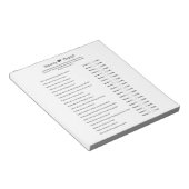 Universeel Genderneutraal Baby shower Mam of Pap Notitieblok (Schuin)