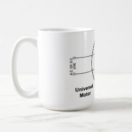 Universeel motoraaldiagram op koffiemok