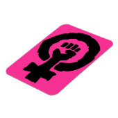 Universeel symbool Solidariteitshand Hot Pink Magneet (Linkerzijde)