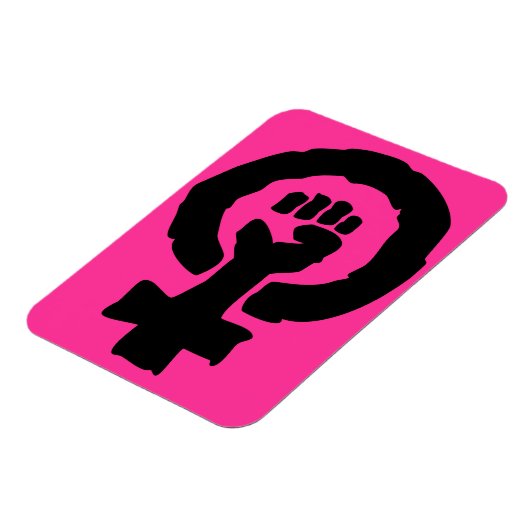Universeel symbool Solidariteitshand Hot Pink Magneet (Linkerzijde)