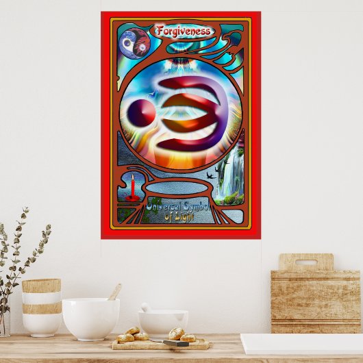 Universeel symbool voor vergeving poster (Keuken)