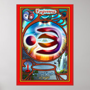 Universeel symbool voor vergeving poster