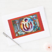 Universeel symbool voor vergeving rechthoekige sticker (Envelop)