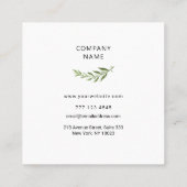 Universeel visitekaartje met botanische bloem. (Achterkant)