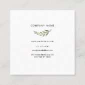 Universeel visitekaartje met botanische bloem. (Achterkant)