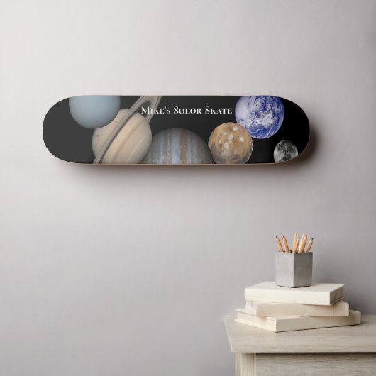 Universeel zonnestelsel voor skateboard (Muurkunst (Horizontaal))