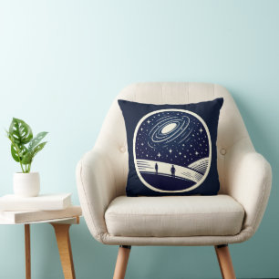 Universele contemplatie deken minimalistische kosm kussen
