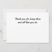 Universele dank voor essentiële werknemers bedankkaart (Achterkant)