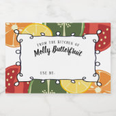 Universele fruit groente mix inblikken labels voedselcontainer etiket (Enkel label)