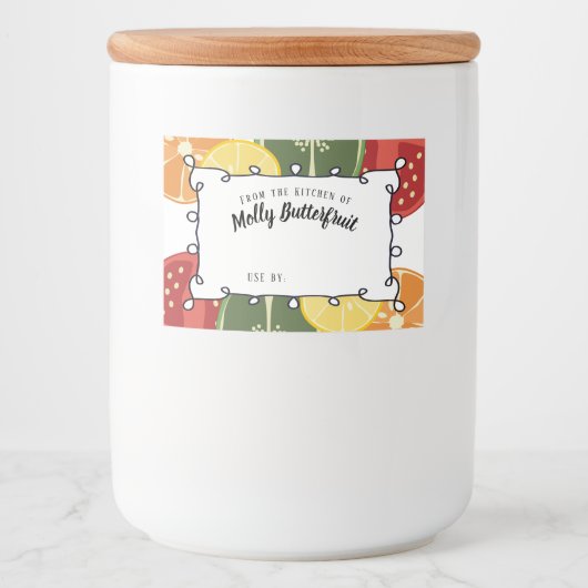 Universele fruit groente mix inblikken labels voedselcontainer etiket (Voorkant)