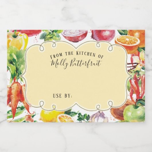 Universele fruit groente mix inblikken labels voedselcontainer etiket (Enkel label)