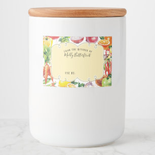 Universele fruit groente mix inblikken labels voedselcontainer etiket