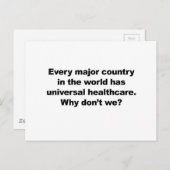 Universele gezondheidszorg briefkaart (Voorkant / Achterkant)