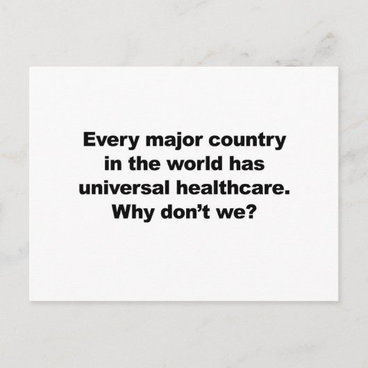 Universele gezondheidszorg briefkaart (Voorkant)