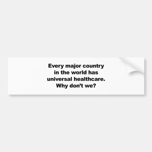 Universele gezondheidszorg bumpersticker (Voorkant)