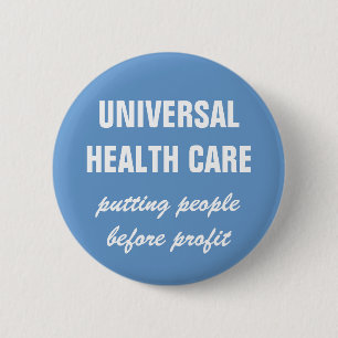 Universele gezondheidszorg ronde button 5,7 cm