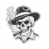 Universele Halloween-skeletsticker Sticker (Voorkant)