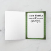 Universele jubileumkaart voor werknemers met schui kaart (Binnen)