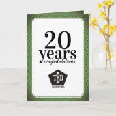 Universele jubileumkaart voor werknemers met schui kaart (Gele Bloem)