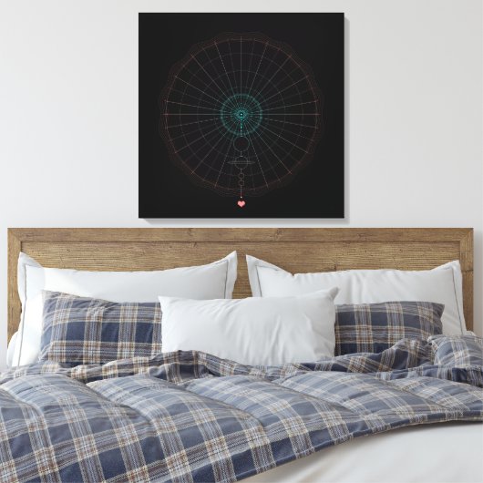 universele liefde canvas afdruk (Insitu (Slaapkamer))