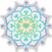 Universele Liefde Mandala Sticker (Voorkant)