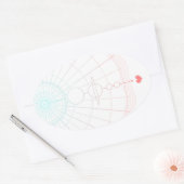 universele liefde ovale sticker (Envelop)