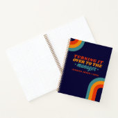 Universele Manager Retro Blauw Wet van Aantrekking Notitieboek (Binnen)