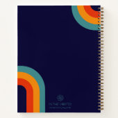 Universele Manager Retro Blauw Wet van Aantrekking Notitieboek (Achterkant)