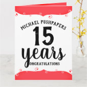 Universele mijlpaal werknemer jubileumkaart kaart (Gele Bloem)