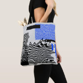 Universele moderne geometrische vormen ingesteld.  tote bag (Dichtbij)
