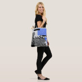 Universele moderne geometrische vormen ingesteld.  tote bag (Op model)